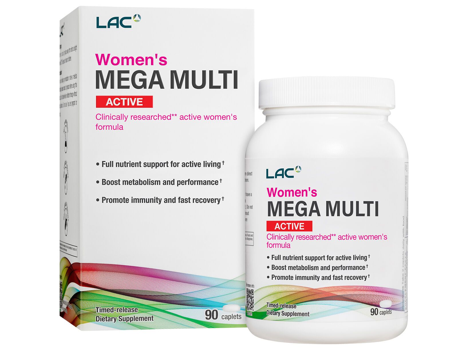 LAC Women’s Mega Multi Active – Multivitamin for Women with Essential Vitamins & Minerals | Supports Active Lifestyle, Energy & Hormonal Balance | With Essential Nutrients for Skin, Hair & Nail Health | 30 Tablets