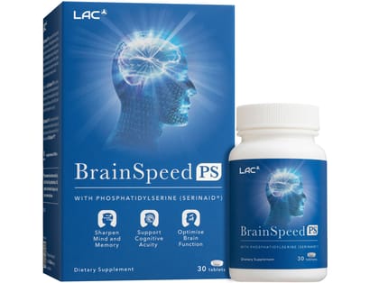 LAC BrainSpeed PS | 200mg Potent Phosphatidylserine Formula | Brain supplement for memory, focus & alertness (30 tablets)