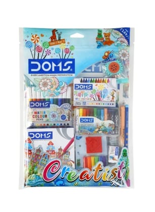 DOMS CREATIST KIT/ Comes with Handy plastic carry Bag/ Gifting range for Kids /Return gift for kids/Kit for school Essential DOMS CREATIST KIT/ Comes with Handy plastic carry Bag/ Gifting range for Kids /Return gift for kids/Kit for school Essential