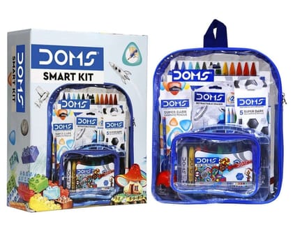 DOMS SMART KIT/ Comes with Transparent zipper bag/ Gifting range for Kids /Return gift for kids DOMS SMART KIT/ Comes with Transparent zipper bag/ Gifting range for Kids /Return gift for kids