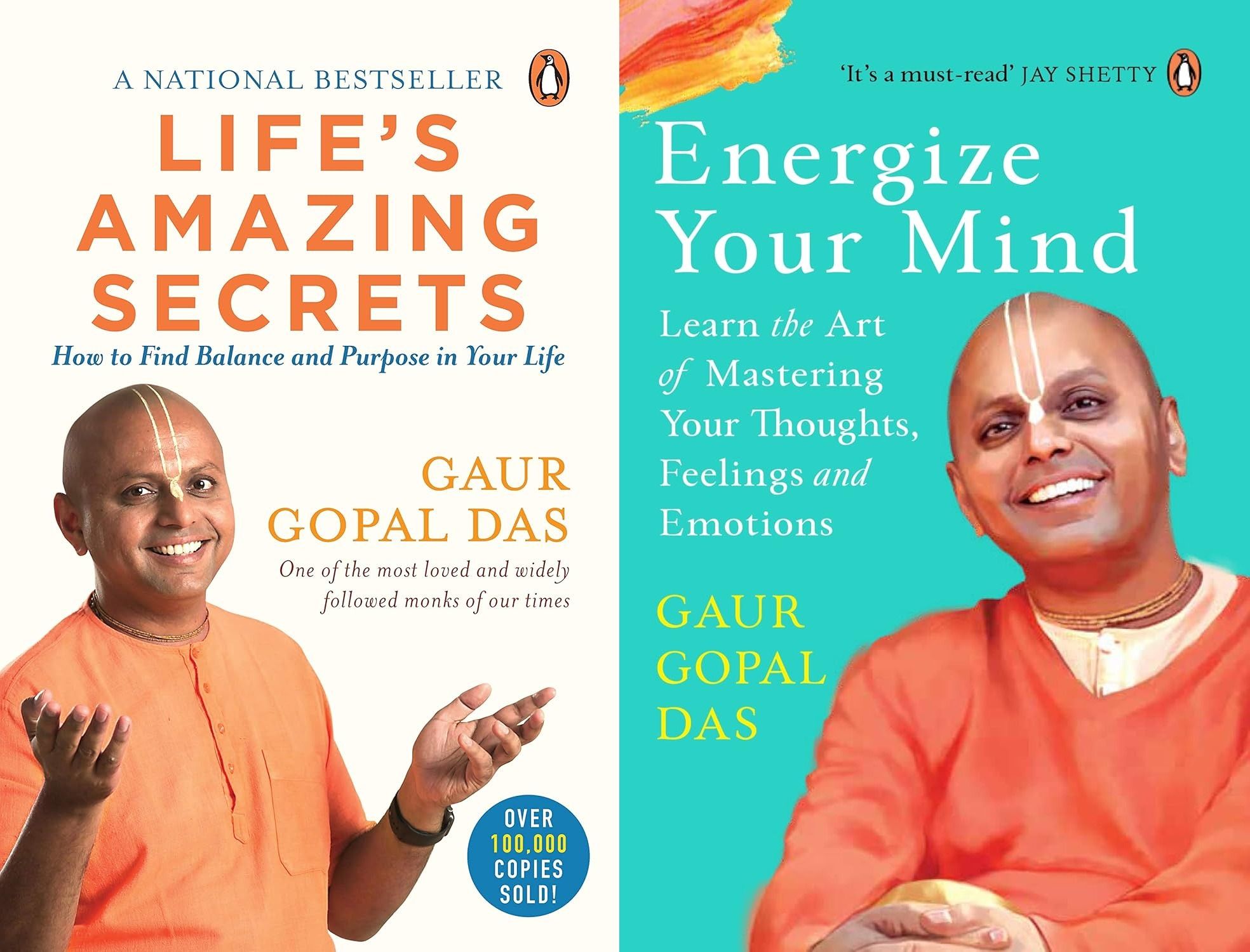 Life's Amazing Secrets & Energize Your Mind by Gaur Gopal Das - Bestselling Books
