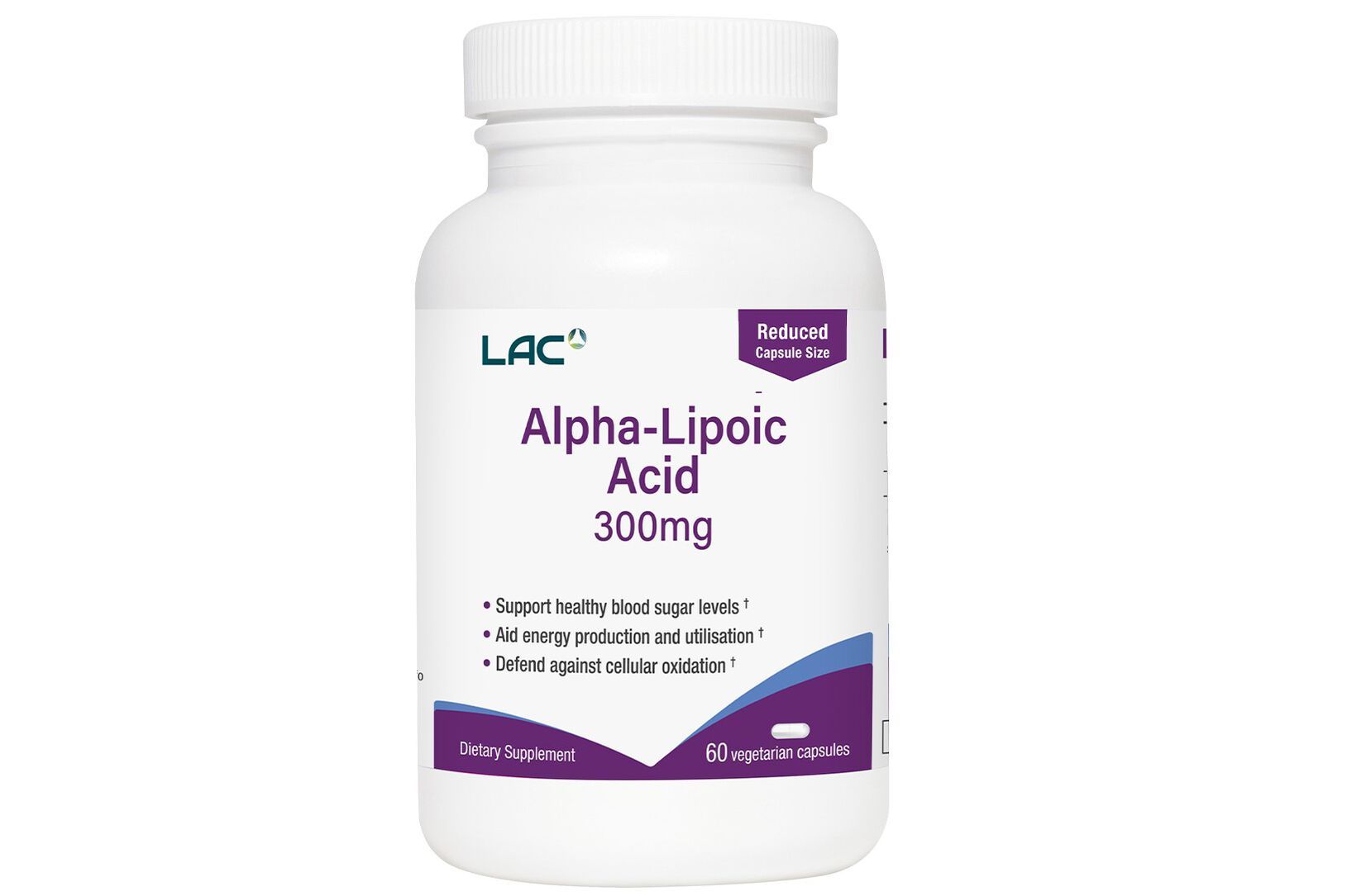 LAC Alpha Lipoic Acid 300mg – Antioxidant Support for Nerve Function, Blood Sugar, Energy & Healthy Aging, Protects Against Oxidative Stress – 60 Capsules