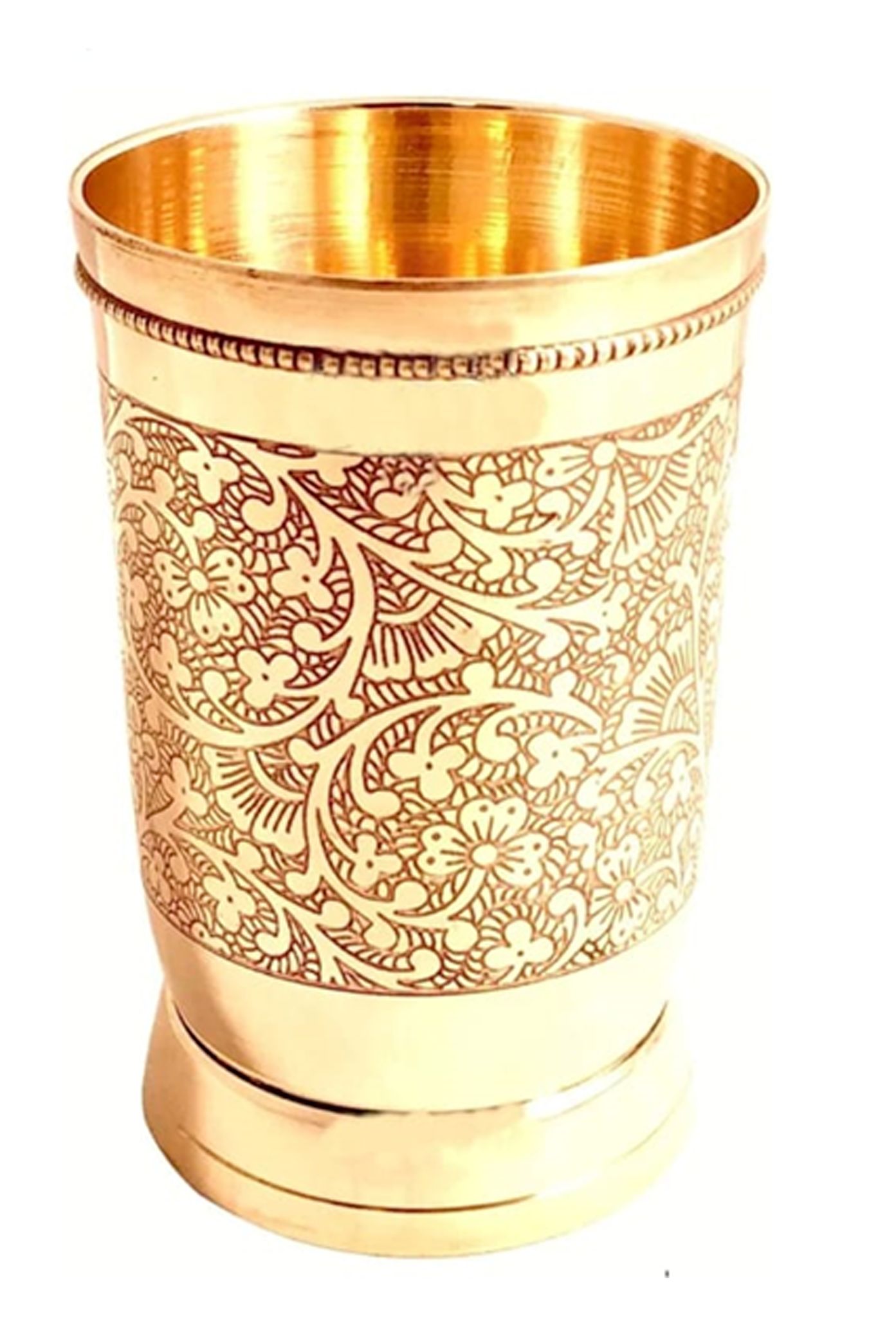 Mii Art Brass Glass for Drinking/Gift & decoretion(Size-Large 250 ml) Pack of 1pcs