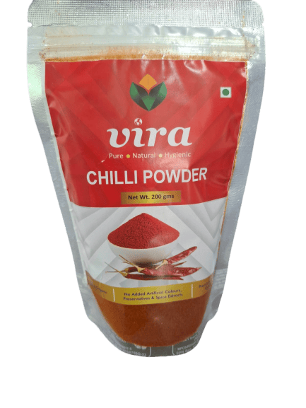 Vira Pure & Natural Chilli Powder - 200g Stand-up Pouch