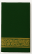 Elegant Dark Green Fabric with Golden Woven Border
