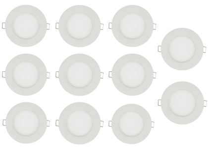 Slim Panel Recessed Ceiling Light - 15w | Shape - Round | Cool White 6000k | Aluminum Die Cast Powder Coated White Finish | Indoor use only Rooms, Bathrooms, Office etc.