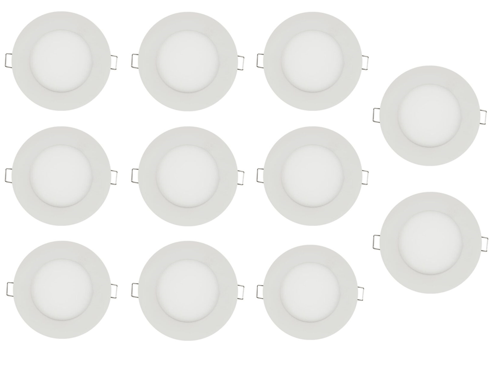Slim Panel Recessed Ceiling Light - 15w | Shape - Round | Cool White 6000k | Aluminum Die Cast Powder Coated White Finish | Indoor use only Rooms, Bathrooms, Office etc.