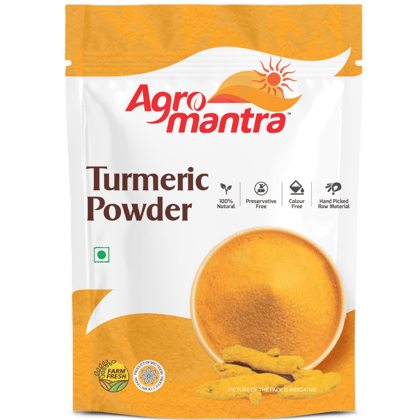 Agro Mantra Turmeric Powder 500g | Without Preservatives & Artificial Colour | Hand-Picked Natural Sources | Vibrant Golden Hue | Essential Indian Spice for Curries, Biryanis & Marinades
