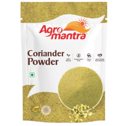 Agro Mantra Coriander Powder 500g | Freshly Ground & Aromatic | Sourced from Gujarat | Perfect for Curries, Spice Blends & Marinades | Preservative-Safe Indian Spice
