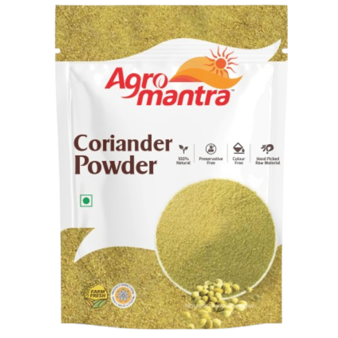 Agro Mantra Coriander Powder 500g | Freshly Ground & Aromatic | Sourced from Gujarat | Perfect for Curries, Spice Blends & Marinades | Preservative-Safe Indian Spice