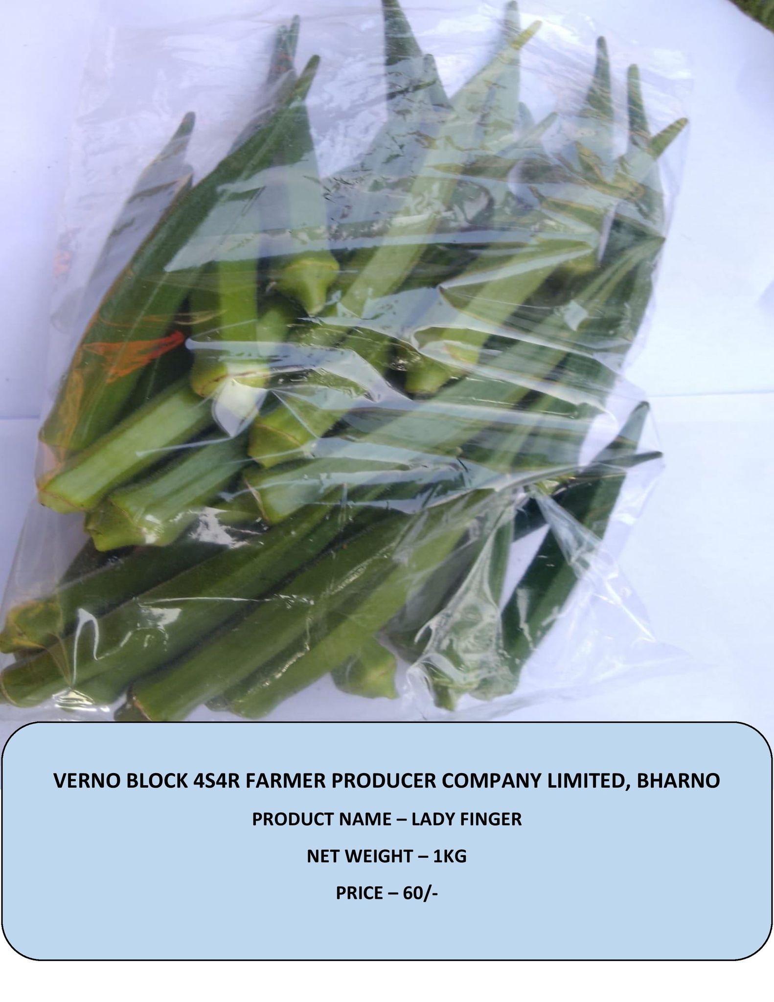 Fresh Lady Finger (Okra) - 1kg Pack