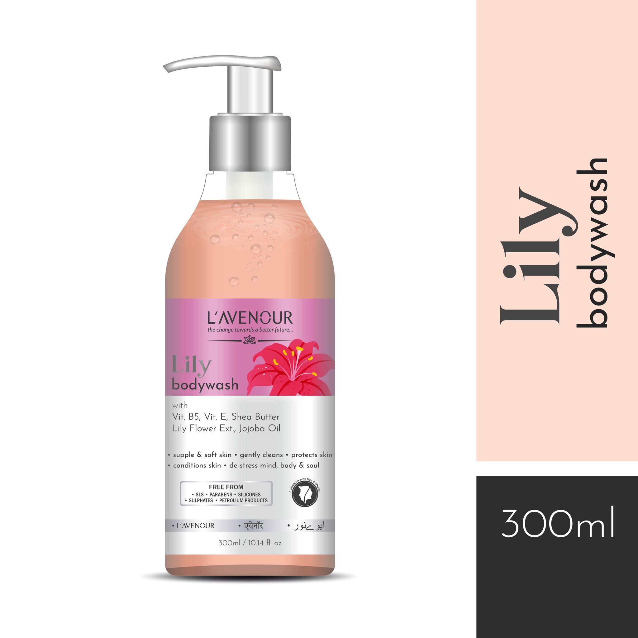 L'avenour Lily Body Wash For Deep Cleansing & Luxury Bath | Shower Gel For Men & Women 300ml