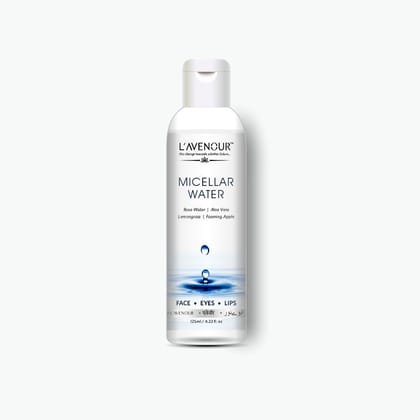 L'avenour Micellar Water For Deep Cleansing & Makeup Remover For Face, Eyes & Lips - 125ml
