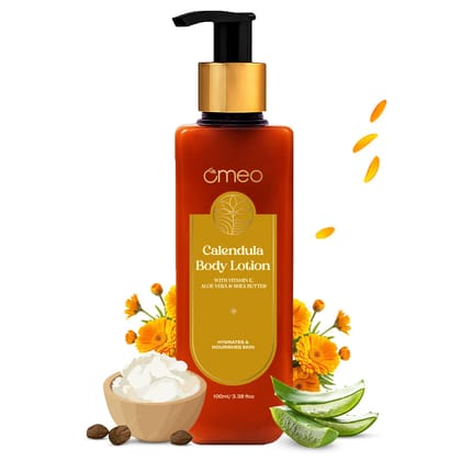 Omeo Calendula Body Lotion With Shea Butter, Hydrating (100ml)-2 pack of 2
