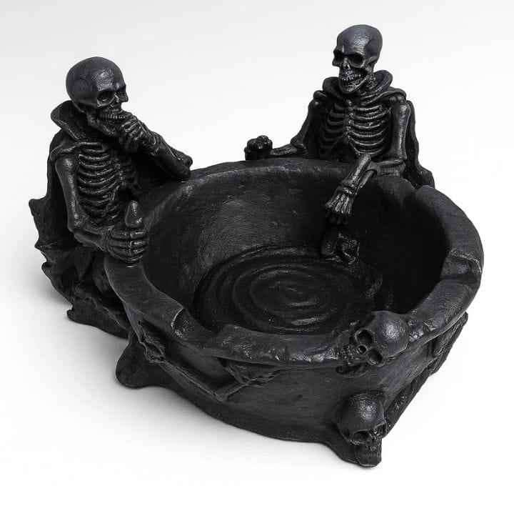 Black Skeleton Polyresin Ashtray