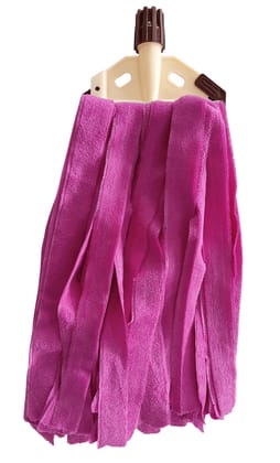 Vibrant Magenta Microfiber Mop Head Refill for Efficient Floor Cleaning