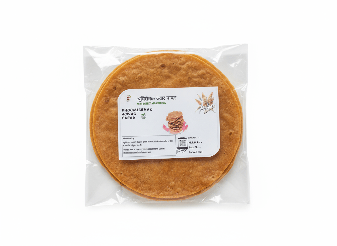 Bhoomisavak Jowar Papad - Crispy Sorghum Snack