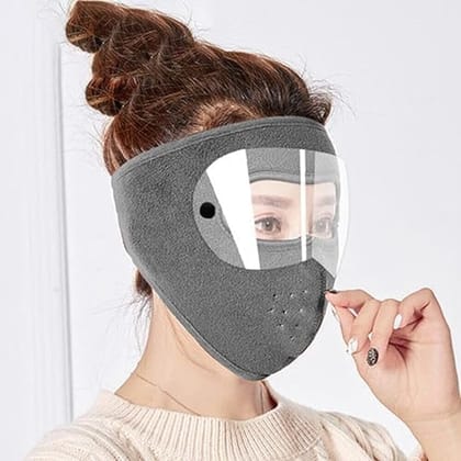 Cotton Unisex Winter Face Mask with Eye Shield – Windproof, Sun Protection, Warm – For Biking, Cycling, Men & Women