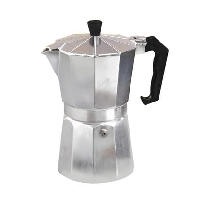 The Bean Co Roasters Classic Moka Pot | Premium Aluminium | Stovetop | Espresso Coffee Maker (300 ml, Silver)