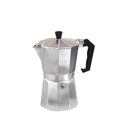 The Bean Co Roasters Classic Moka Pot | Premium Aluminium | Stovetop | Espresso Coffee Maker (150 ml, Silver)