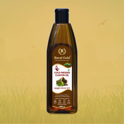  100% Pure Cold Pressed Castor Oil for Hair, Skin, and Body - 500ml