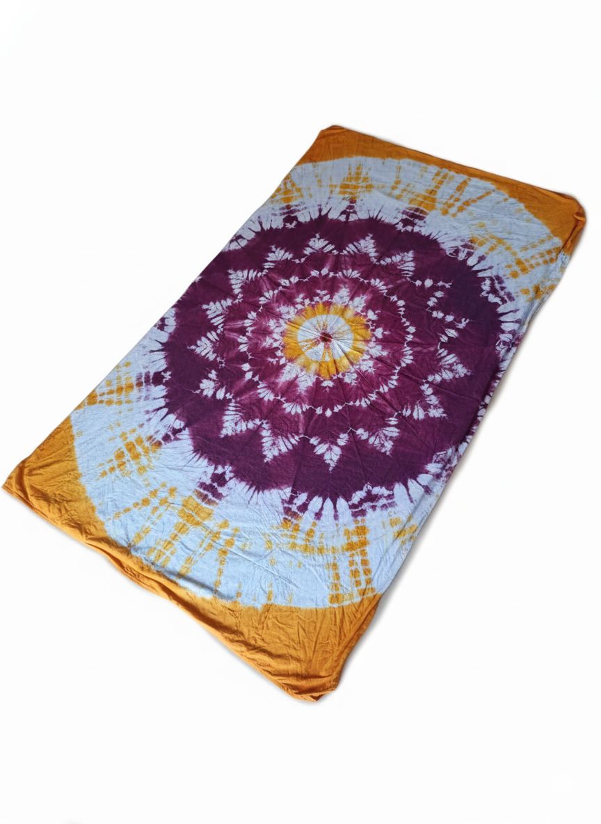 Solar Flare Mandala Tie-Dye Bedsheet