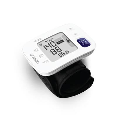 Omron HEM 6181 Fully Automatic Wrist Blood Pressure Monitor with Intelligence Technology, Cuff Wrapping Guide and Irregular Heartbeat Detection for Most Accurate Measurement (White) 