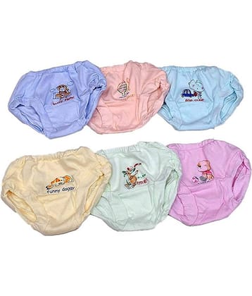 LITTLE PANDA Pack of 6 Cotton Panties For Girls ( Multicolor )