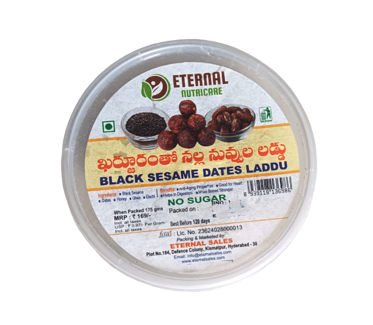 Eternal Nutricare No Sugar Black Sesame Dates Laddu