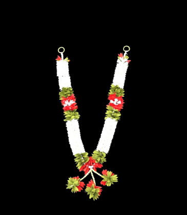 NLR URBAN Elegant Artificial White Green Red Flower Garland for Weddings & Festivals 3