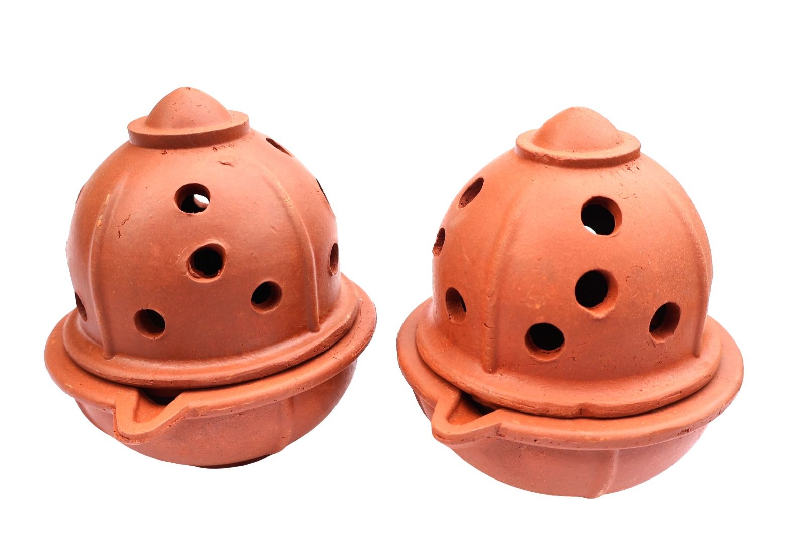 Handcrafted Terracotta Aroma Oil Diffuser for Home Fragrance & Insect Repellent (Set of 2)