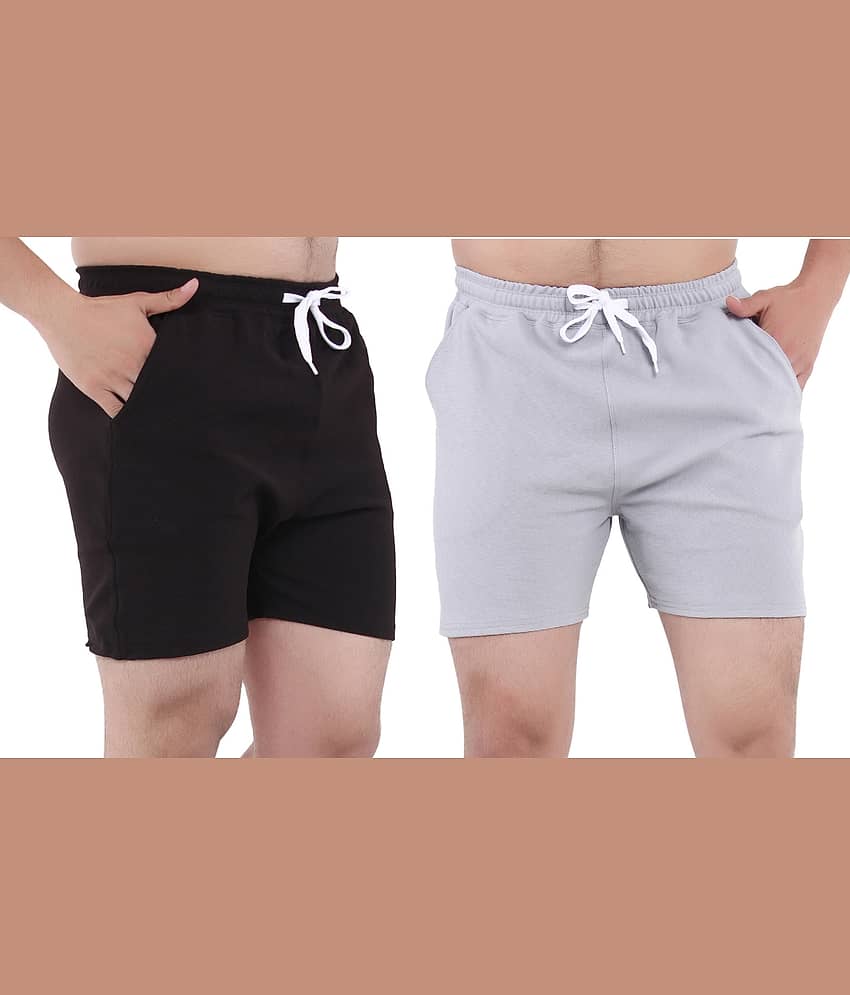 GTwo Multi Cotton Blend Men's Shorts ( Pack of 2 )