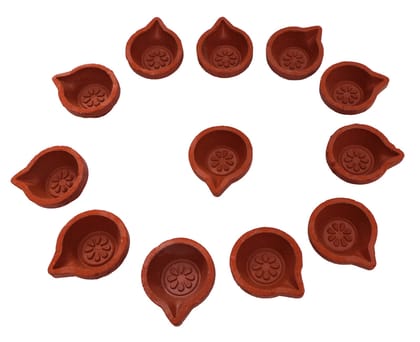 Handmade Terracotta Clay Diyas for Diwali Pooja and Home Decoration - Pack of 12