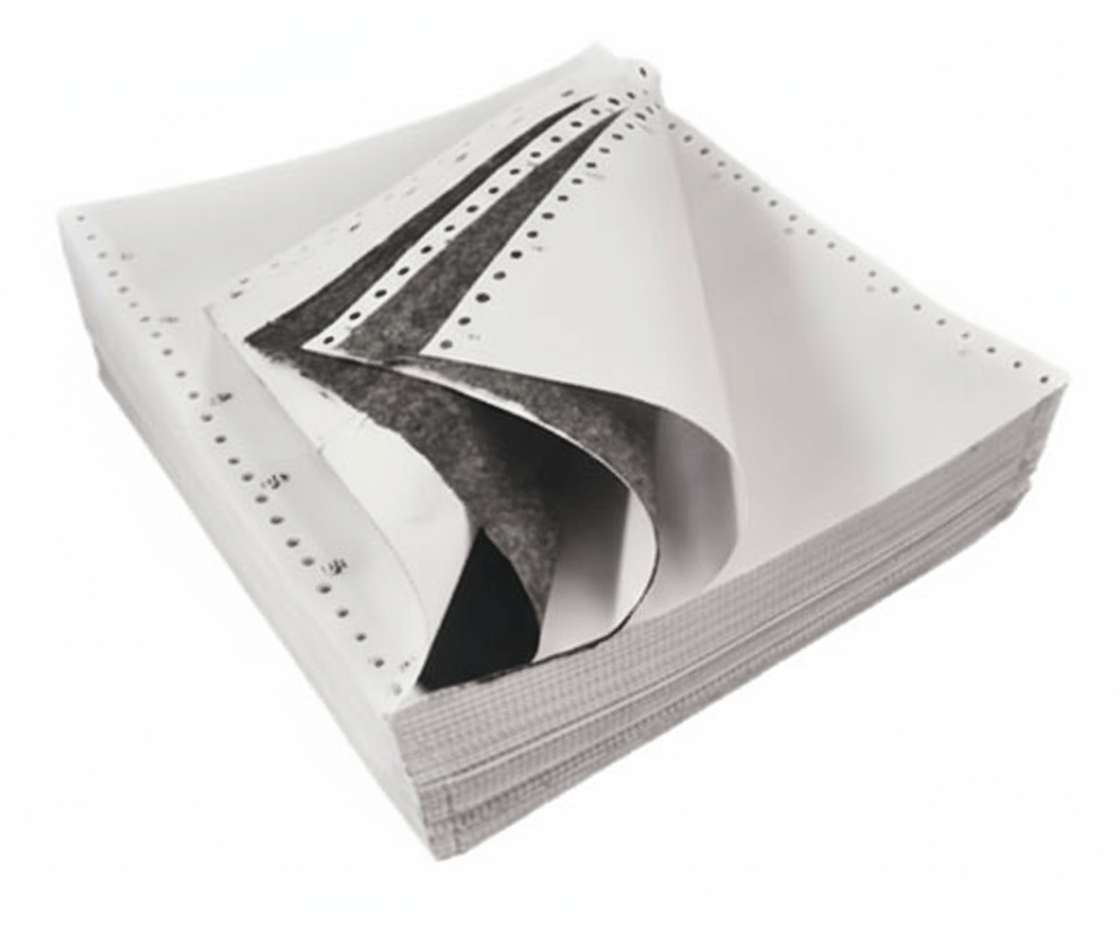 Dot Matrix Computer Paper 10x12", 3 Part with Carbon 500 Continuous Sets 10x12x3 Part-12" Cut 60 GSM, White
