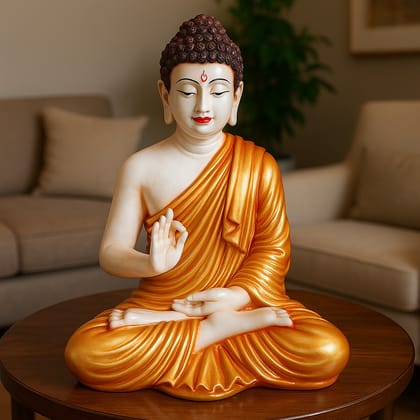 Serene Meditating Golden Buddha Statue for Home Decor Serene Meditating Golden Buddha Statue for Home Decor