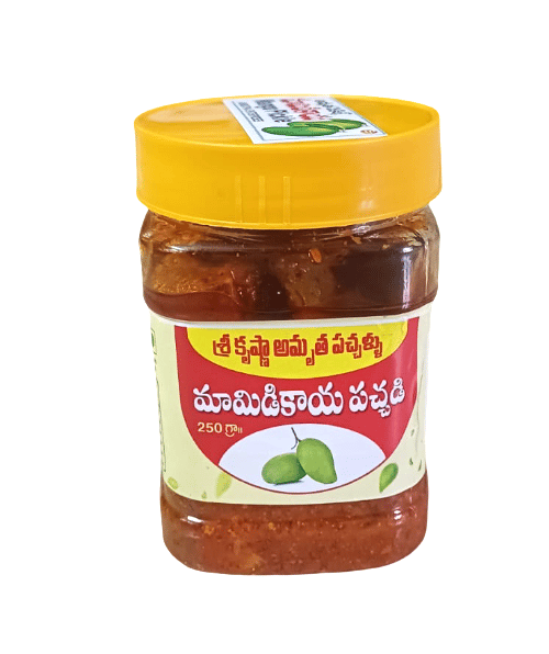 Sri Krishna Amrita Mamidi Kaya Pachadi Traditional Andhra Mango Pickle 250g