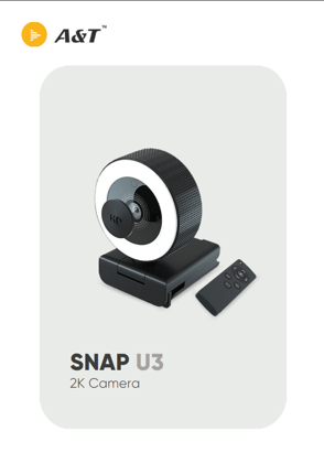 A&T Snap U3 Webcam with Ring Light and Remote Control 