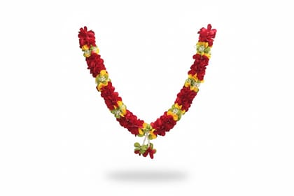Artificial Red Yellow Green Floral Garland Decoration for Home & Events