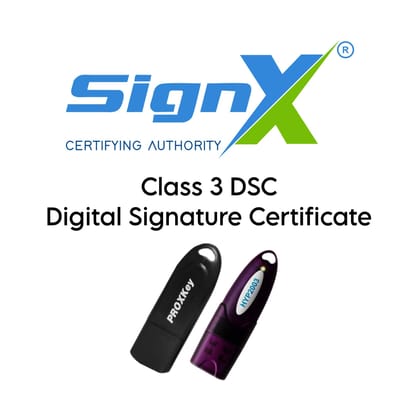 SignX Digital Signature Certificate/1 Year/Signing Only With Token