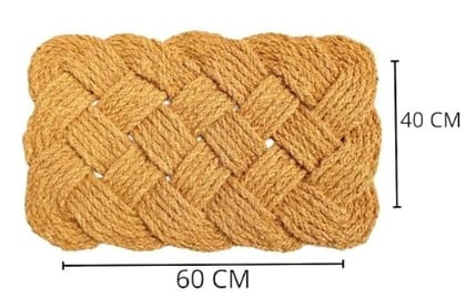 Braided Jute Coir Doormat Mat 60x40cm Natural Entryway Rug Braided Jute Coir Doormat Mat 60x40cm Natural Entryway Rug