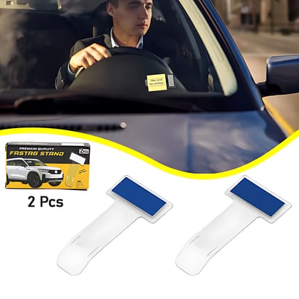 Windscreen Cardholder, Fastag Stand, Transparent Ticket Holder Car (4 Pc Set)