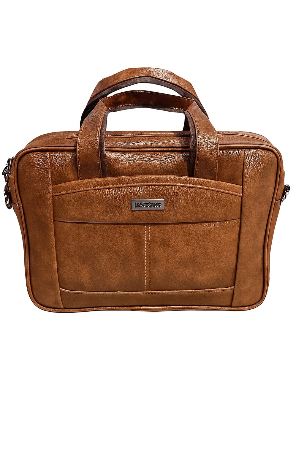 Saahibaa Men's Brown Faux Leather Laptop Bag Office Briefcase