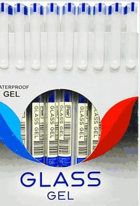 🖊️ Flair Glass Gel – Blue Ink (10pcs)