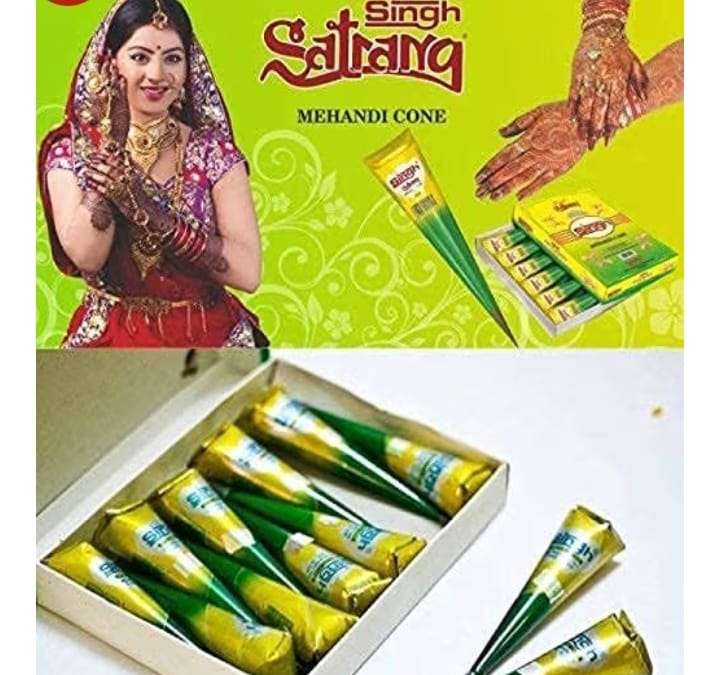 Singh Satrang Premium Herbal Mehandi Cone(12pcs)