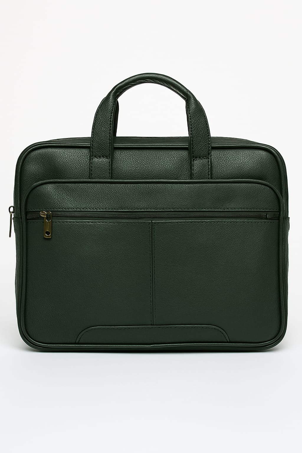 Stylish Dark Green Professional Laptop Briefcase with Front Pocket