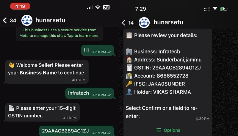 Simplified Onboarding Via WhatsApp