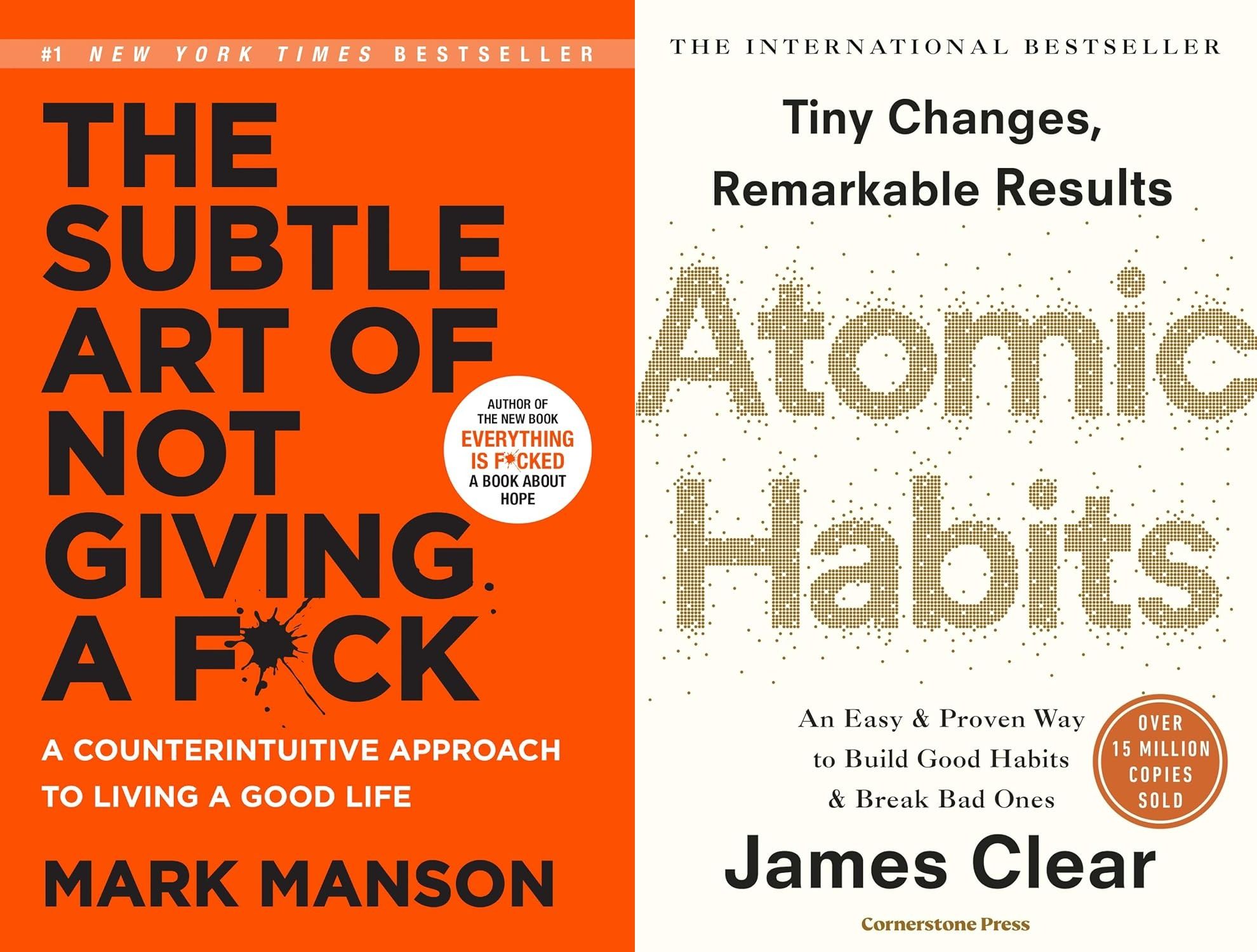 The Subtle Art of Not Giving a F*ck & Atomic Habits Bestseller Books