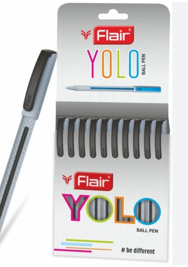 Flair Yolo Ballpoint Pen - Black (10pcs)