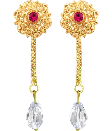 VIVASTRI Golden Drop Earrings ( Pack of 1 )
