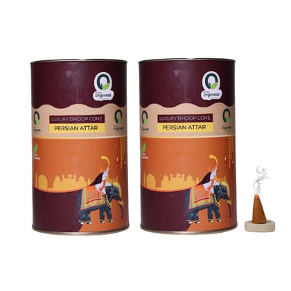 Prime Orgoveda Persian Attar Dhoop Cones (Pack of 2) | 100% Natural & Organic | Charcoal-Free, Bamboo-Free, Handcrafted Long-Lasting Dhoop batti (80 Organic Dhoop Cones) Prime Orgoveda Persian Attar Dhoop Cones (Pack of 2) | 100% Natural & Organic | Charcoal-Free, Bamboo-Free, Handcrafted Long-Lasting Dhoop batti (80 Organic Dhoop Cones)